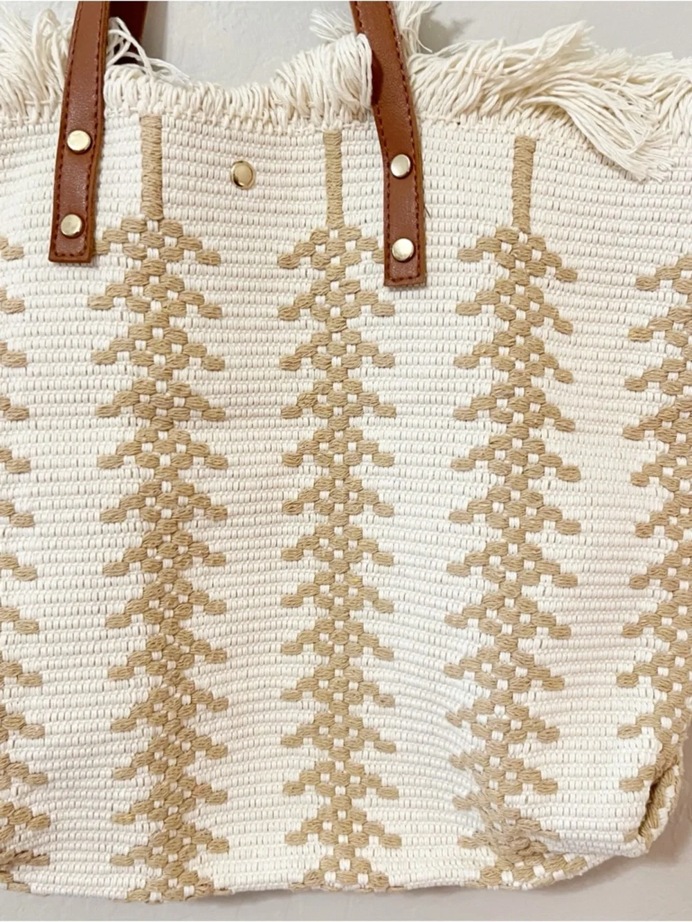 LULLA Collection Fringe Woven Tote Bag - Picture 5 of 9